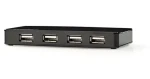 Nedis USB hub 7 portov / USB hub / USB 2.0 / 7x USB-A / s napájacím adaptérom (UHUBU2730BK)