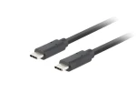 Lanberg USB-C 3.1 Gen 2 0,5 m čierna / Kábel USB-C na USB-C / 10 Gbps / PD 100W (CA-CMCM-32CU-0005-BK)