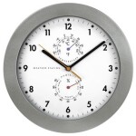 Hama 4ama DCF-Rad.Wallclock PG-300 30cm Thermo/Hygrom. silv. 186344