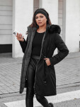 Dámská zimní bunda oboustranná TY4587 černo-šedá - FashionStreet XL