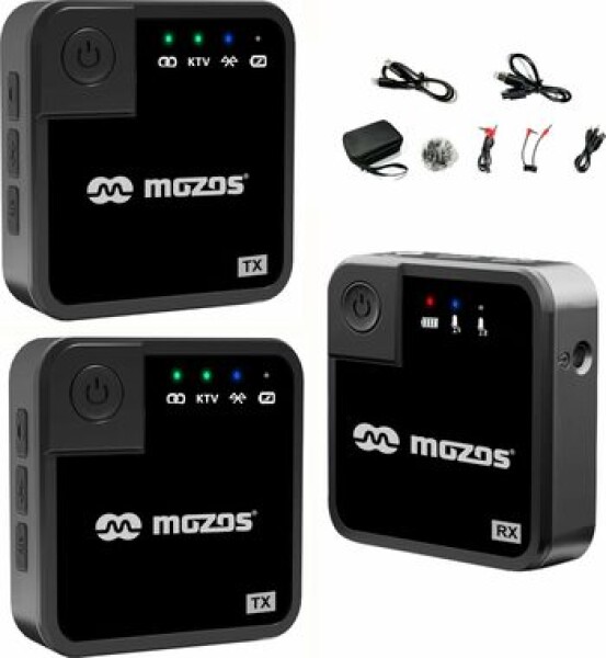 MOZOS MX1-DUAL čierna / Bezdrôtový reportážny set / 40m dosah / USB-C / 3.5mm jack (MX1-DUAL)