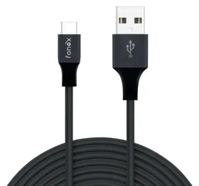 Fonex Speed Charge čierna / Nabíjací kábel / USB-C - USB-A / 12 W / 1 m