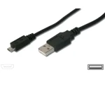 PremiumCord Kábel micro USB 2.0 (AB) 1.5m / kábel navrhnutý pre rýchle nabíjanie (ku2m15f)