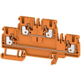 Weidmüller 1547630000 dvojitá priechodná svorka 5.1 mm pružinová svorka oranžová 50 ks; 1547630000