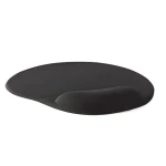 Nedis Gélová podložka pod myš 215 mm čierna / Podložka pod myš / Ergonomická opierka zápästia / Protišmyková základňa (MPADFG100BK)