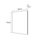 SAPHO - CIRASA kúpeľňová skrinka 50cm CIRASA s úzkym umývadlom a LED zrkadlom, 2 zásuvky, biely lesk KSET-110