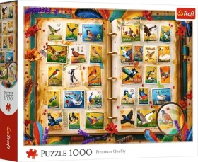 Trefl Puzzle Zbierka známok - Atlas vtákov