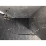 MEXEN/S - Lunar sprchový kút štvrťkruh krídlový pravá 90 x 70, transparent, nikel kartáčovaný 833-090P-070L-97-00