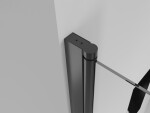 CERANO - Sprchovací kút Antelo L - Ľ/P - 6 mm - čierna matná, transparentné sklo - 140x90 - otočný CER-666406