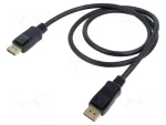 Goobay DisplayPort 2.1 čierna / Kábel / DisplayPort - DisplayPort / 16K/60Hz / 80 Gbps / 1 m (74759)