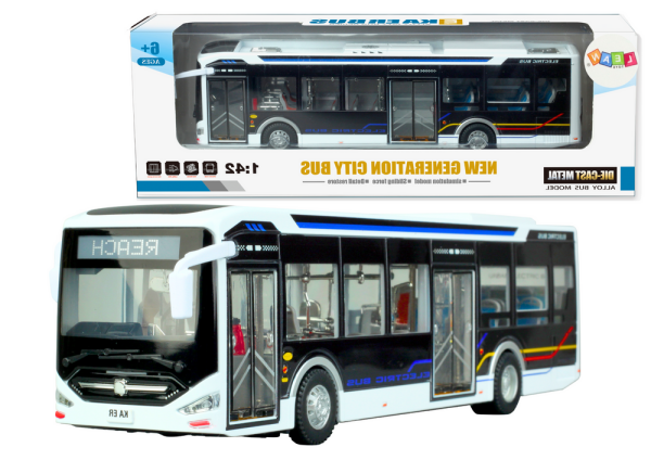 Elektrický mestský autobus 1:42 biely