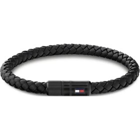 Tommy Hilfiger Štýlový čierny kožený náramok 2790641S