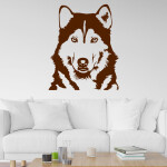 Veselá Stena Samolepka Husky Farba: červená, Veľkosť: 60 x 49 cm