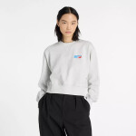 Mikina New Balance Athletics Premium Logo Relaxed Crop Crew Ash Heather XS