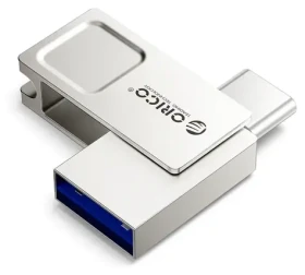 Orico U301 32GB strieborná / Flash disk / USB-A / USB-C / USB 3.2 Gen 1
