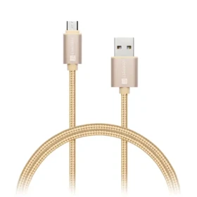 Connect IT Wirez Premium Metallic micro USB - USB zlatá / 1m / dopredaj (CI-966)