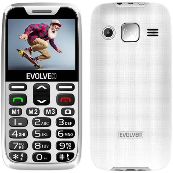 Evolveo EasyPhone XR + stojanček biela / 2.3" / 0.3MP / SOS / microSDHC (EP-601-XR-WH)