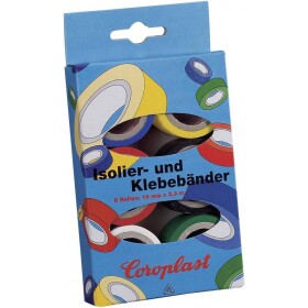 Coroplast 28839 28839 PVC tape set modrá, žltá, červená, čierna, biela, zelená (d x š) 3 m x 19 mm 6 ks; 28839