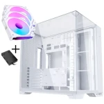Lian Li O11 Vision Compact biela + 3× UNI FAN SL-INF 120 mm / PC skriňa / Mid Tower / Tempered Glass / ARGB (GABU-751)