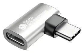 Good Connections USB4 adaptér USB-C lomený strieborná / Adaptér / 40 Gbit/s / USB PD 240 W / 8K 60Hz (USB-AD400)