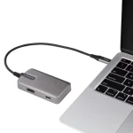 StarTech USB-C Multiport Adaptér šedá / USB-C hub / HDMI 4K 60Hz / USB-A 3.2 Gen2 / 2x USB-C 3.1 Gen2 (DKT31CHPD3)