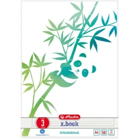 Herlitz Školský zošit 444 / Linkovaný 03 / 50 listov / Panda (50039913)