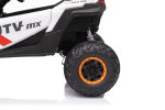 Mamido Mamido Elektrické autíčko Buggy Madman biele | UTV-MX 4x4 | EVA kolesá | 12V 10Ah | EKO koža