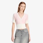 Tričko adidas V-Neck Shirt With Buttons Sandy Pink S