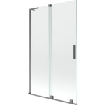 MEXEN/S - Velar L dvojkrídlová posuvná vaňová zástena 110 x 150, transparent, grafit metal 896-110-003-01-95