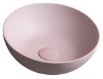 SAPHO - FORMIGO betónové umývadlo na dosku, priemer 39cm, ružová mat FG321