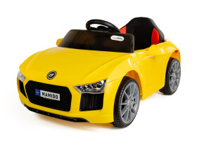Mamido Mamido Elektrické autíčko Fast Wing eko-koža žlté
