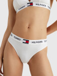 Dámske tangá TOMMY 85 STRETCH COTTON LOGO THONG UW0UW02198YCD biela - Tommy Hilfiger SM