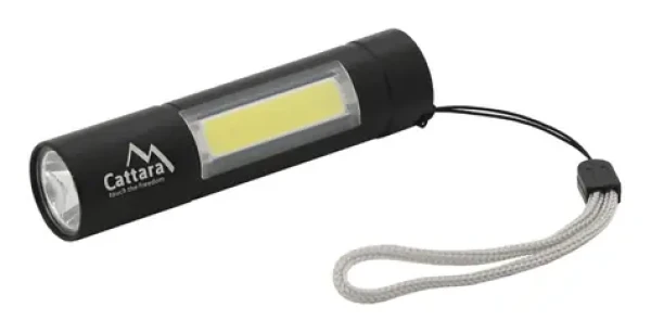 Cattara Svietidlo vreckové LED 120lm nabíjacie / CREE XP-E LED + COB LED / 3.7V 400 mAh / micro USB (13163)
