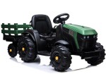 Mamido Detský elektrický traktor Farmer s vlečkou a lopatou zelený