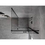 MEXEN/S - Mist-F sprchovací kút skladacie dvere pravá 95 x 95, transparent, čierna 8A6T-095-095-70-00-P