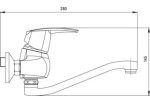 NOVASERVIS - Drezová umývadlová batéria 150 mm Metalia 56 chróm 56070,0