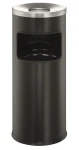 Durable Safe čierna / Odpadkový kôš s popolníkom / okrúhly / 17 l (333201)