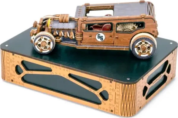 Wooden City 3D Drevené puzzle Automobil Hot Rod Limitovaná edícia