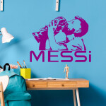 Veselá Stena Samolepka Lionel Messi pohár Farba: béžová, Veľkosť: 100 x 75 cm