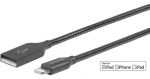 ESTUFF Lightning kábel MFI sivá / 1,5 m / Lightning-USB-A (ES601165)