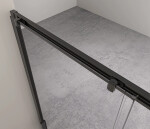 CERANO - Sprchové posuvné dvere Varone LINE Ľ/P - 6 mm - čierna matná, transparentné sklo - 140x195 CER-478099