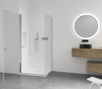 CERANO - Sprchovací kút Antelo L/P - 6 mm - chróm, transparentné sklo - 90x30x190 - otočný CER-477380