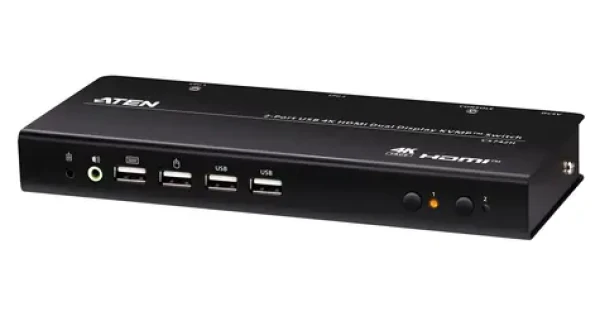 Aten 2- Port USB 4K HDMI / KVM prepínač / 2x PC / 4X HDMI / USB (CS742H-AT-G)