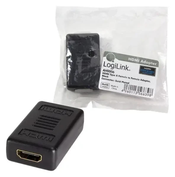 LogiLink HDMI spojka čierna / Spojka / HDMI - HDMI / HDMI 1.3b (AH0006)