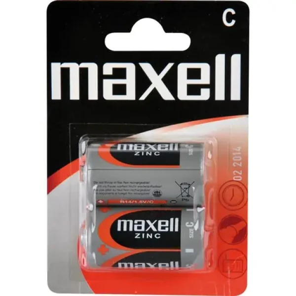 Maxell R14 2BP / Batéria C (R14) / Zinko-mangánová / 2 ks