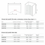 Mereo Sprchové dvere, Lima, zalamovacia, 100x190 cm, chróm ALU, sklo Point CK80132K