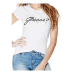 GUESS tričko Short-Sleeve Script Logo Tee biele XS Biela