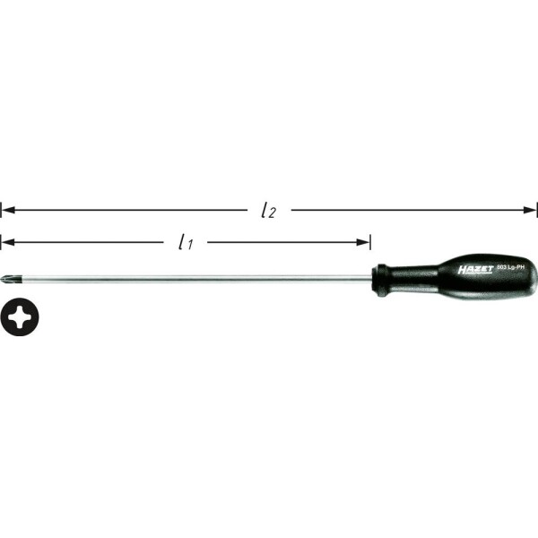 Hazet HAZET 803LG-PH1 dielňa krížový skrutkovač PH 1 Dĺžka drieku: 250 mm; 803LG-PH1