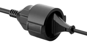 Equip CEE 7/7 - CEE 7/3 černý / Prodlužovací napájecí kabel / 10 m / 250 V / 16 A (112183)