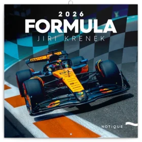 NOTIQUE Poznámkový kalendár Formula - Jiří Křenek 2026 - Západná / 30 x 30 cm (PGP-35478-Z)